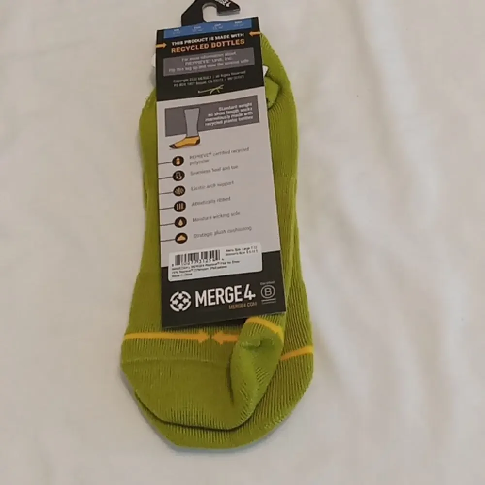 NWT Merge 4 Reprve size large lite Olive socks.